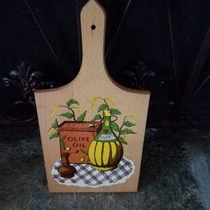 Vintage  kitchen wall art cutting board 70s vibe